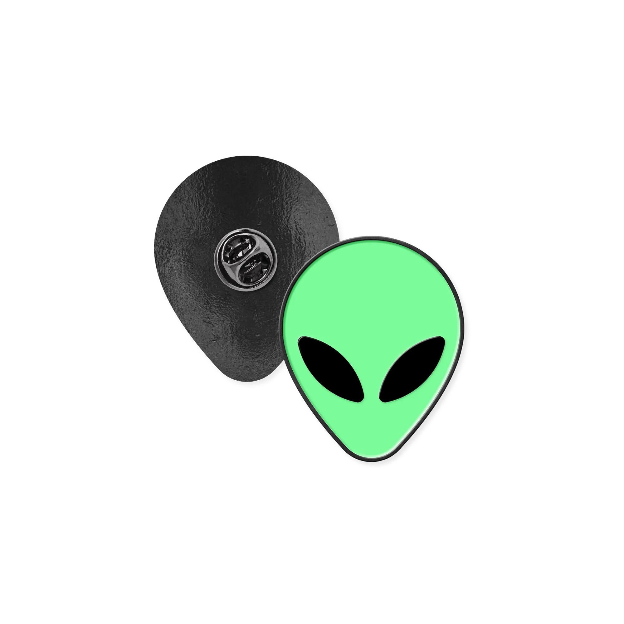 Alien Head Glow In The Dark Enamel Pin - Image 4