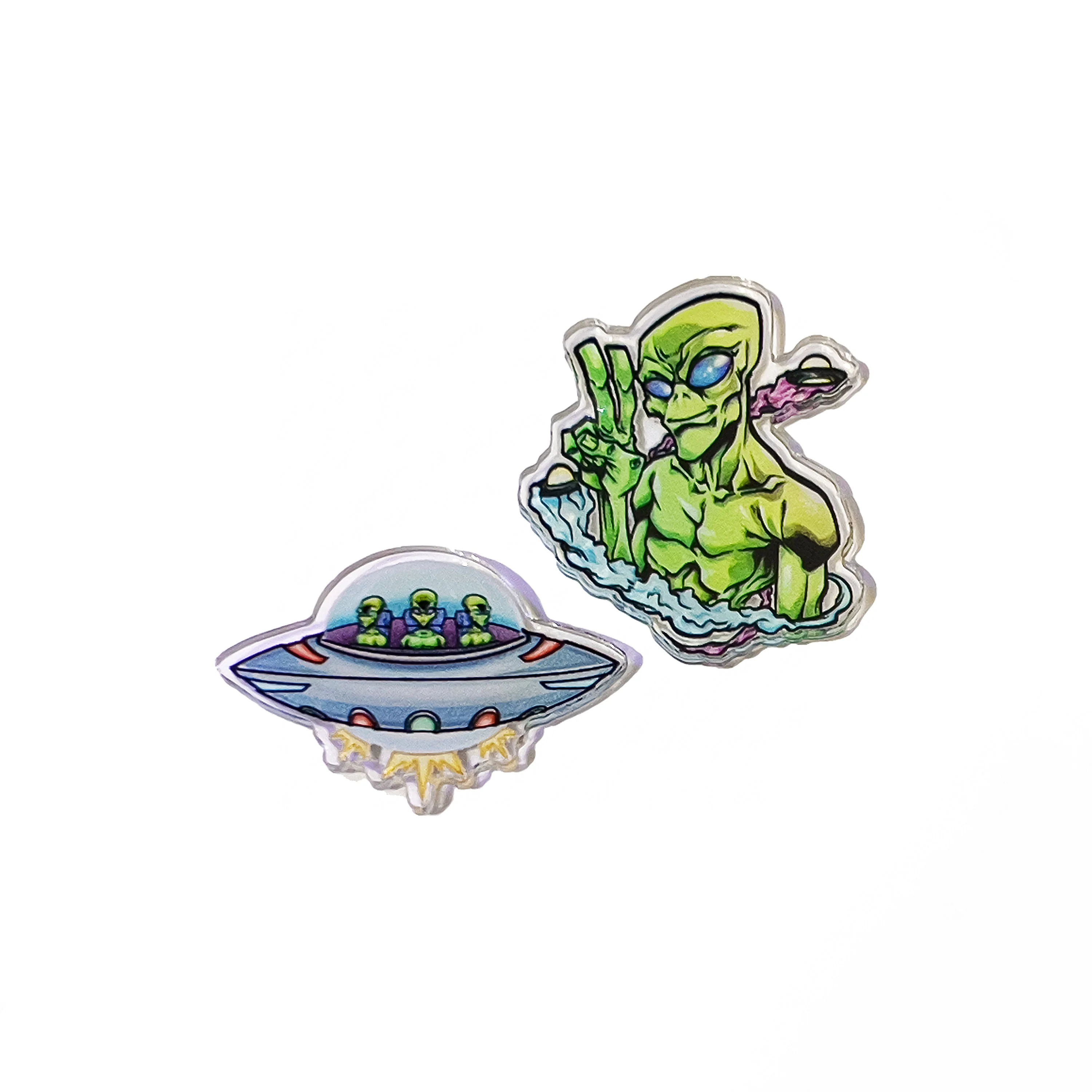 Alien & UFO Acrylic Pin Set - Image 2