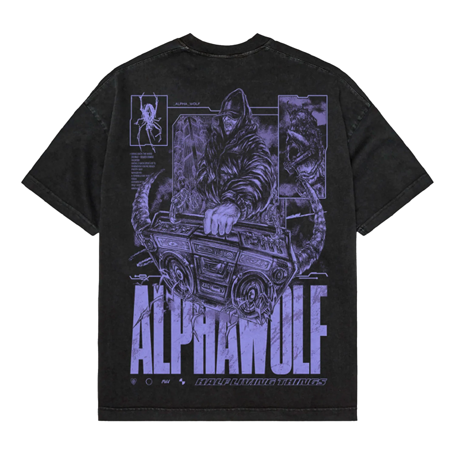 Alpha Wolf - Boombox T-Shirt - Image 3