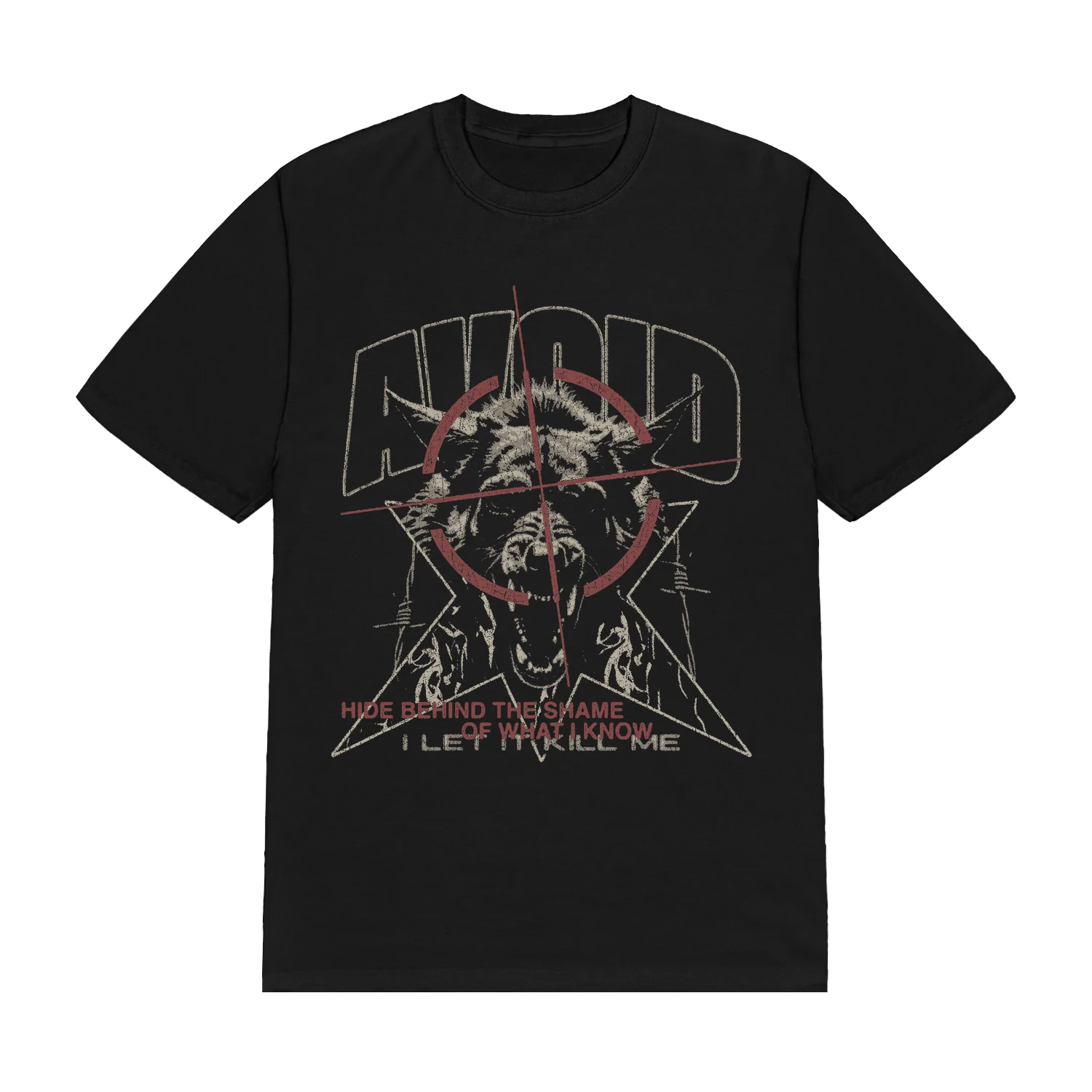 Avoid - Wolf Black T-Shirt