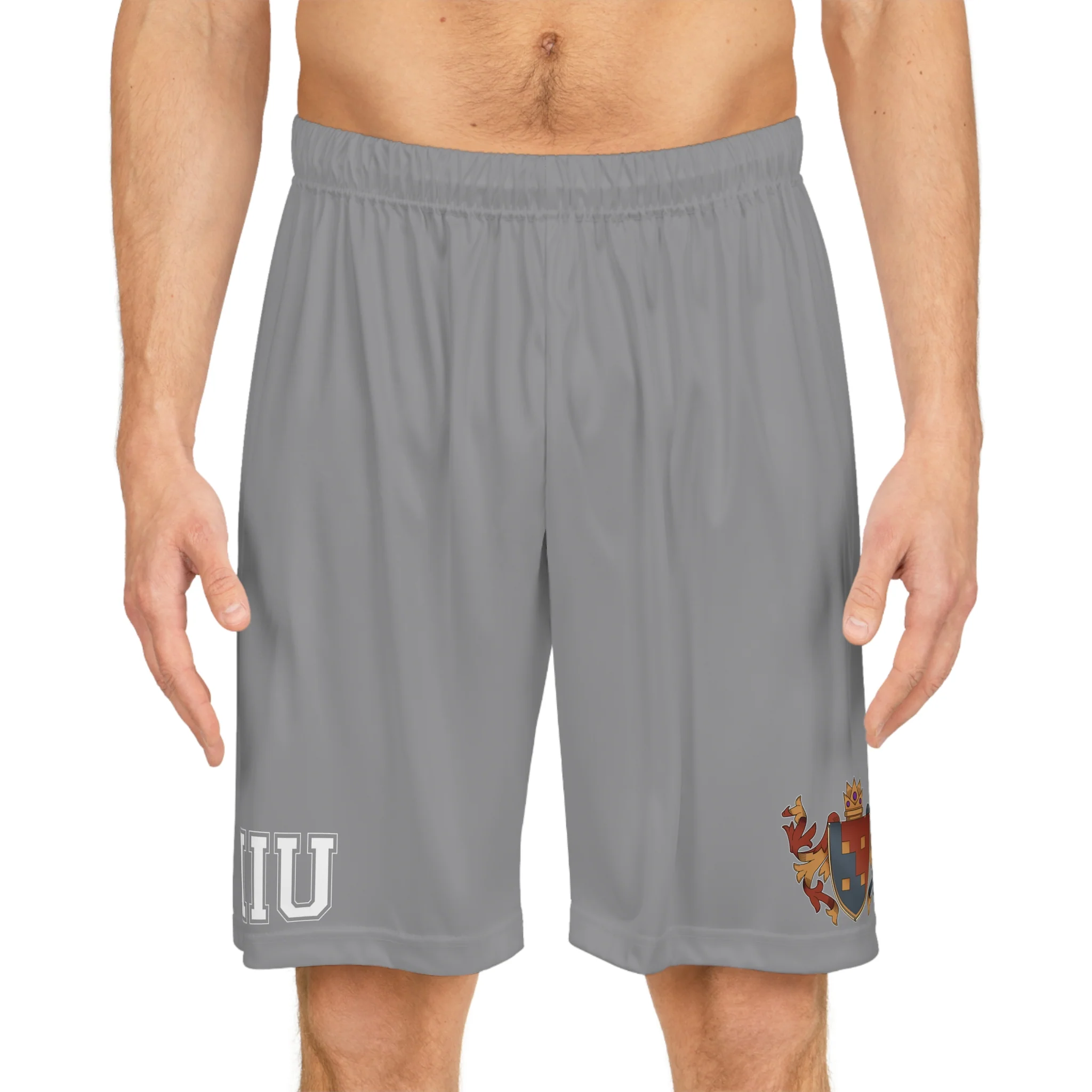 BeardPrincess - HIU Athletics Basketball Shorts - Gray - Image 3