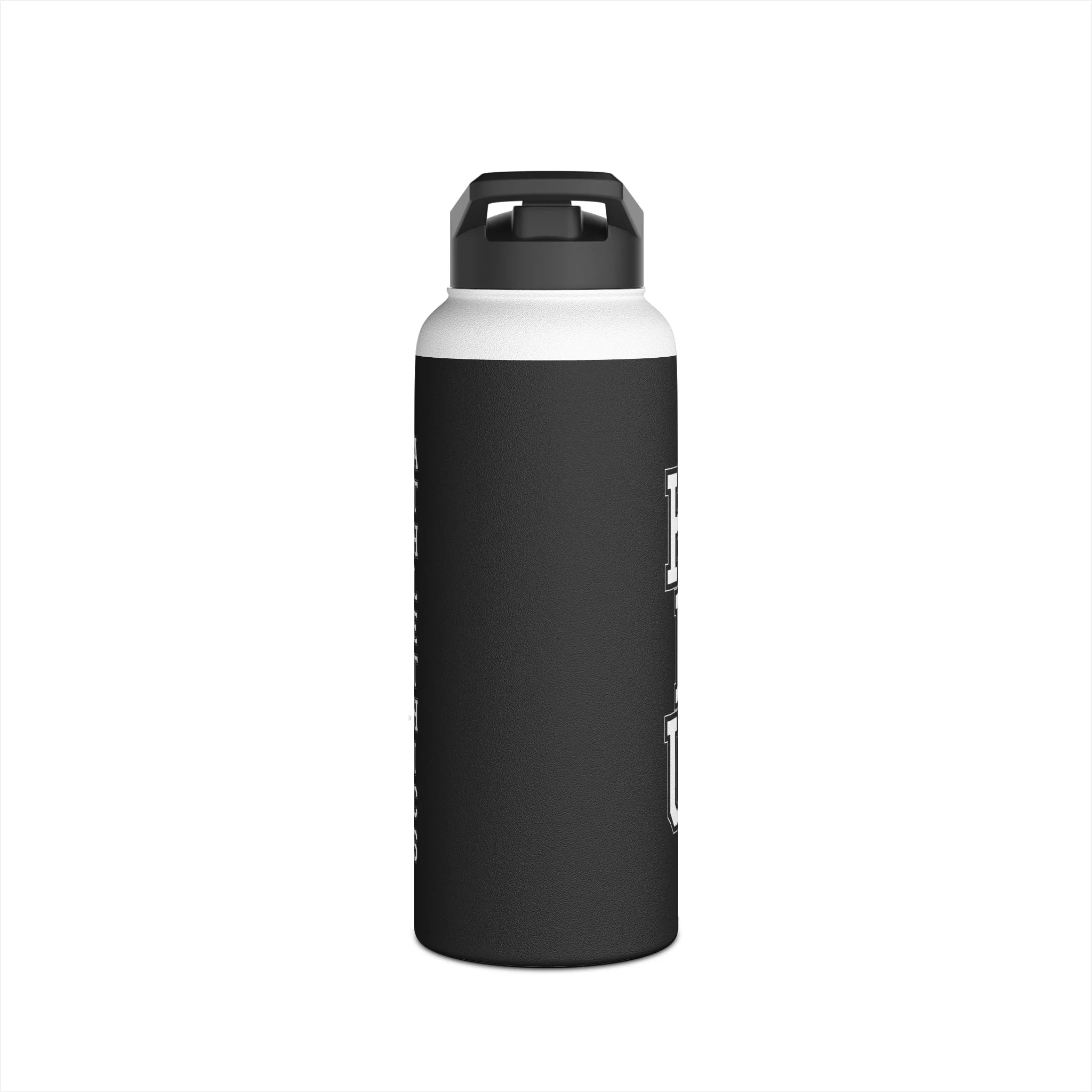 BeardPrincess - HIU Athletics Stainless Steel Water Bottle - Black - Image 2