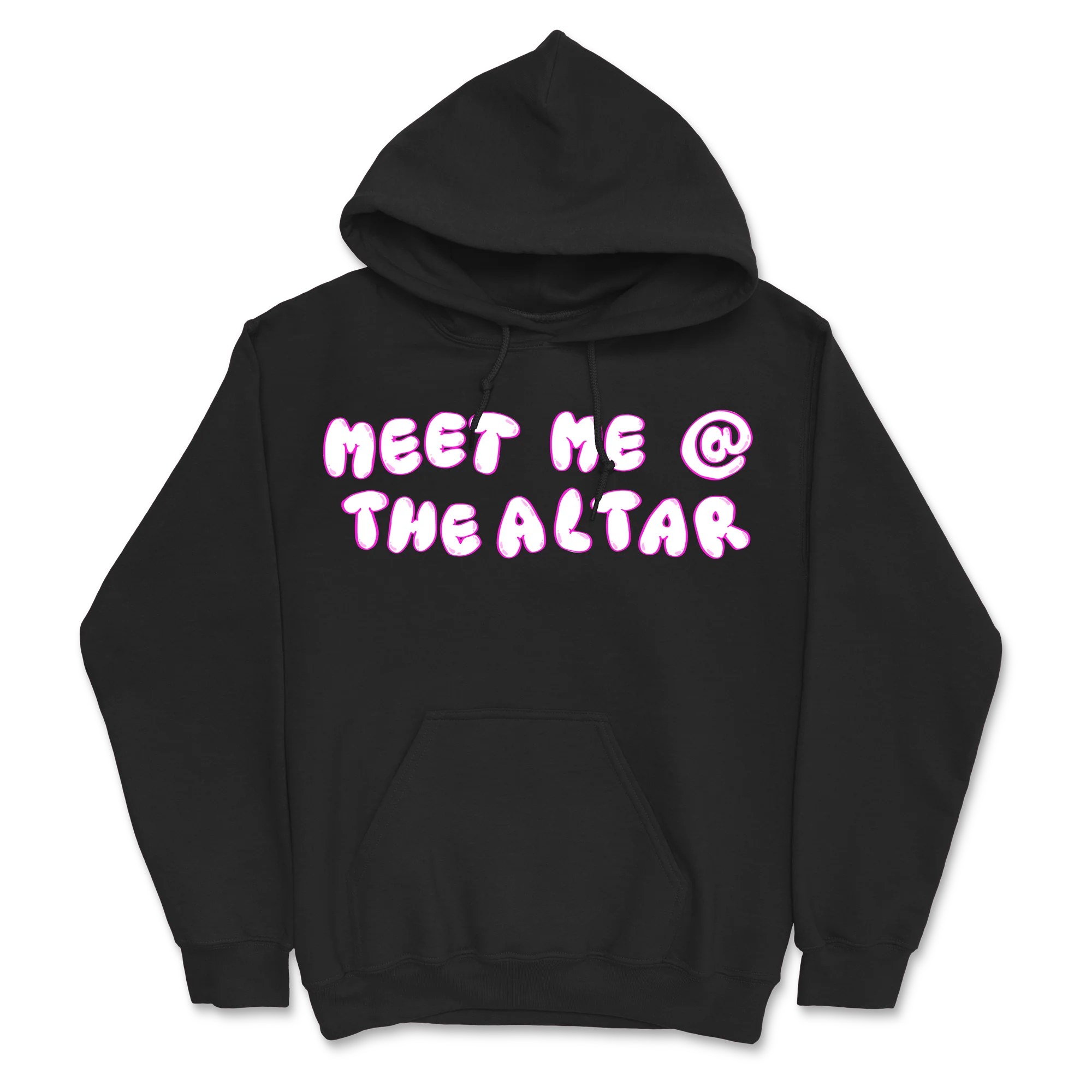 Meet Me @ The Altar - Bubble Letters Hoodie - Black