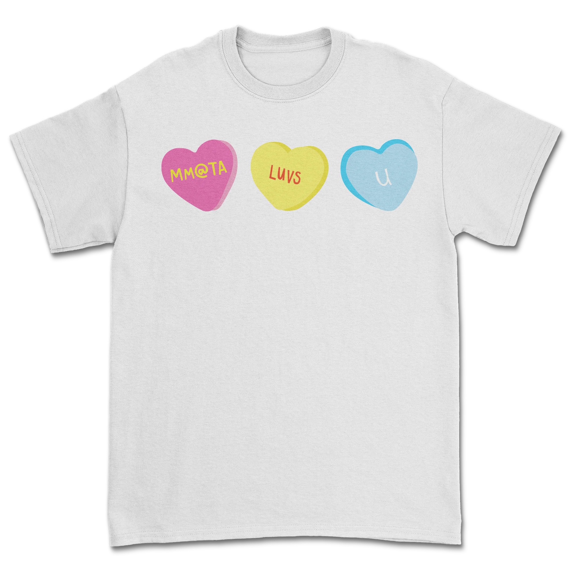 Meet Me @ The Altar - Candy Hearts T-Shirt - White