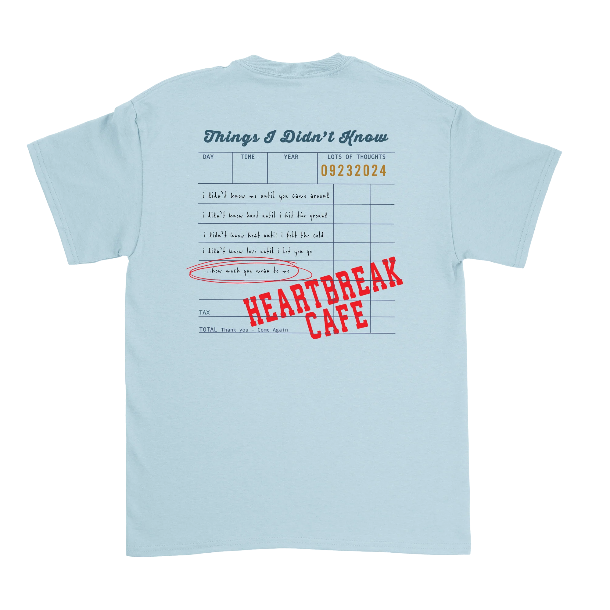 Dalton Mauldin - Heartbreak Cafe T-Shirt (Blue Print) - Image 9