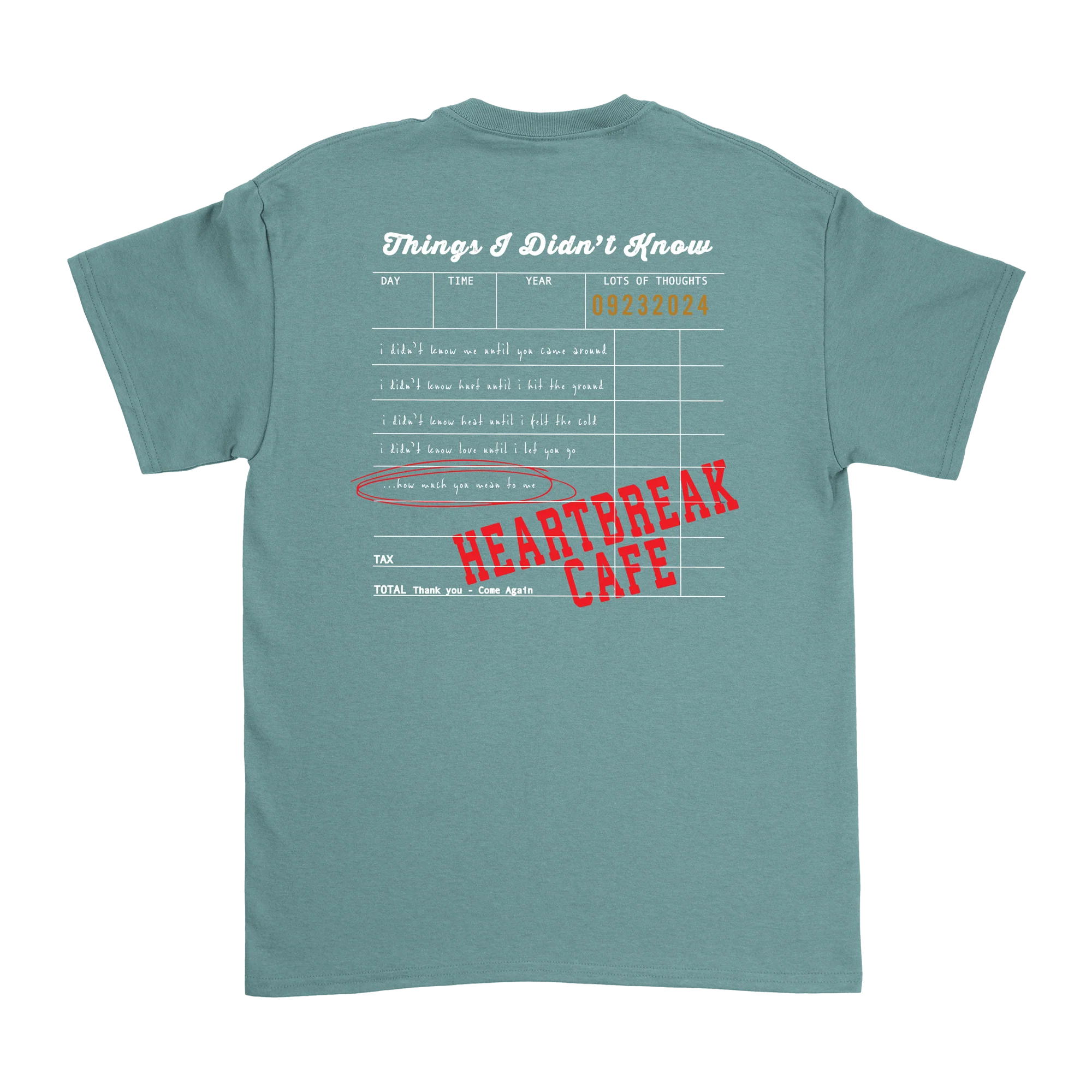 Dalton Mauldin - Heartbreak Cafe T-Shirt (White Print) - Image 12