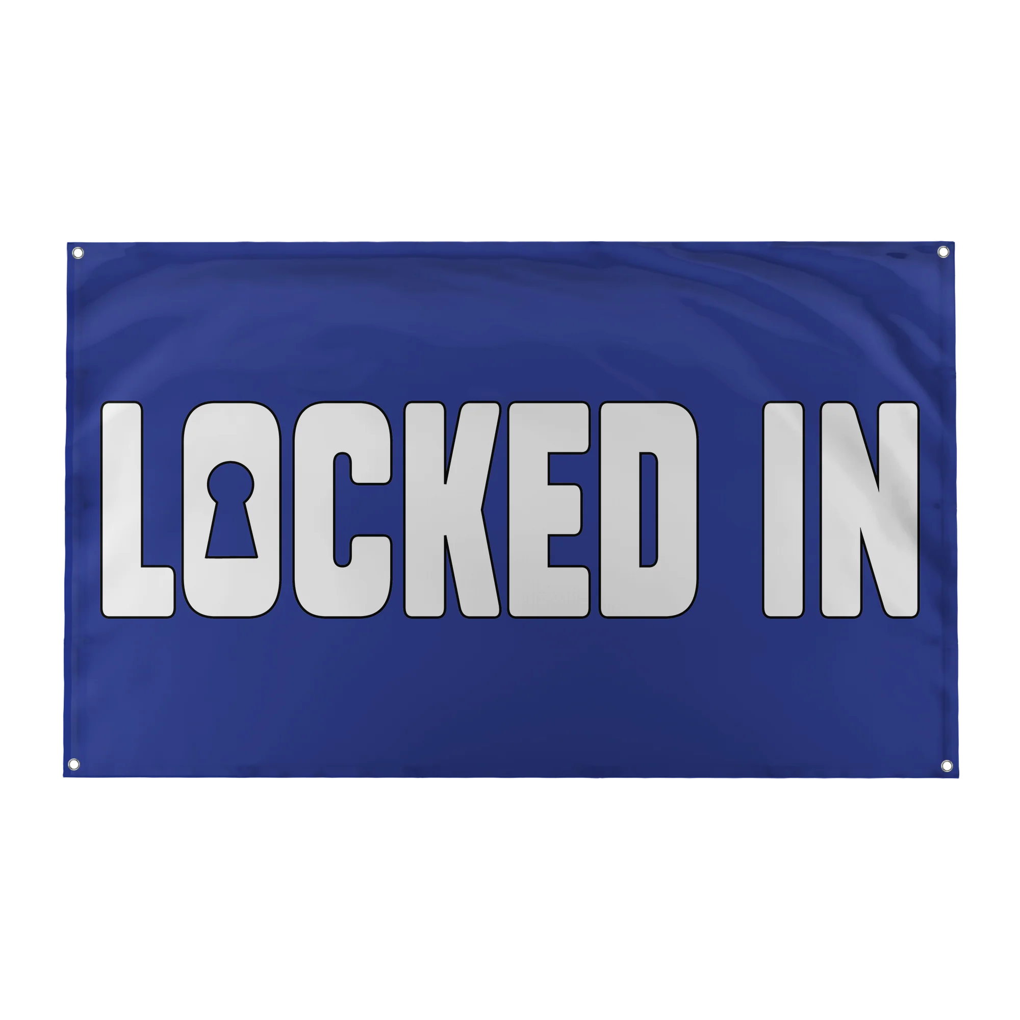 Davis Clarke - Locked In Wall Flag (Blue)