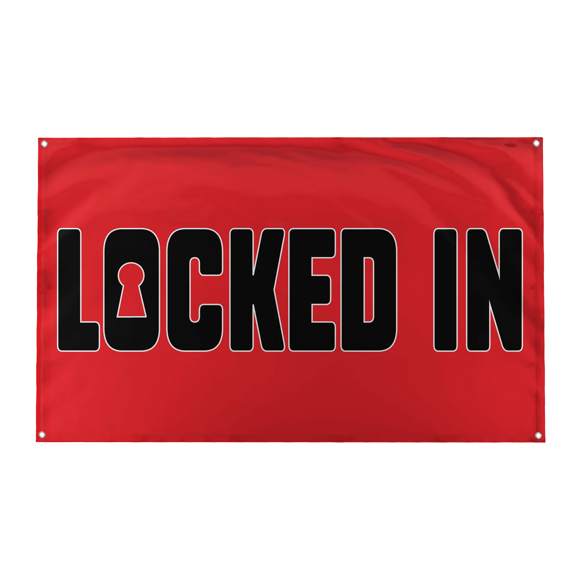 Davis Clarke - Locked In Wall Flag (Red)