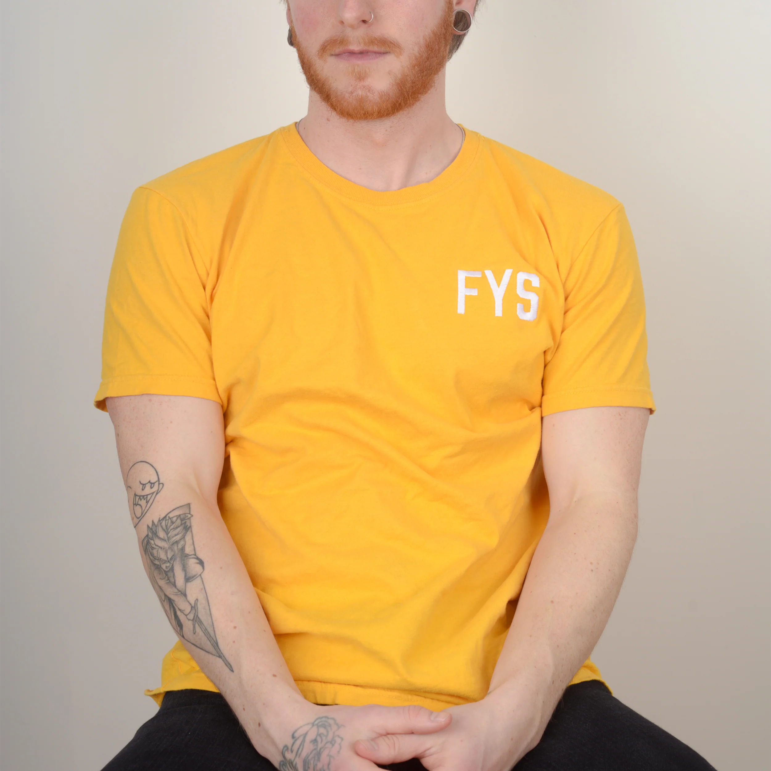 Four Year Strong - Embroidered Logo Shirt (Yellow) - Image 3