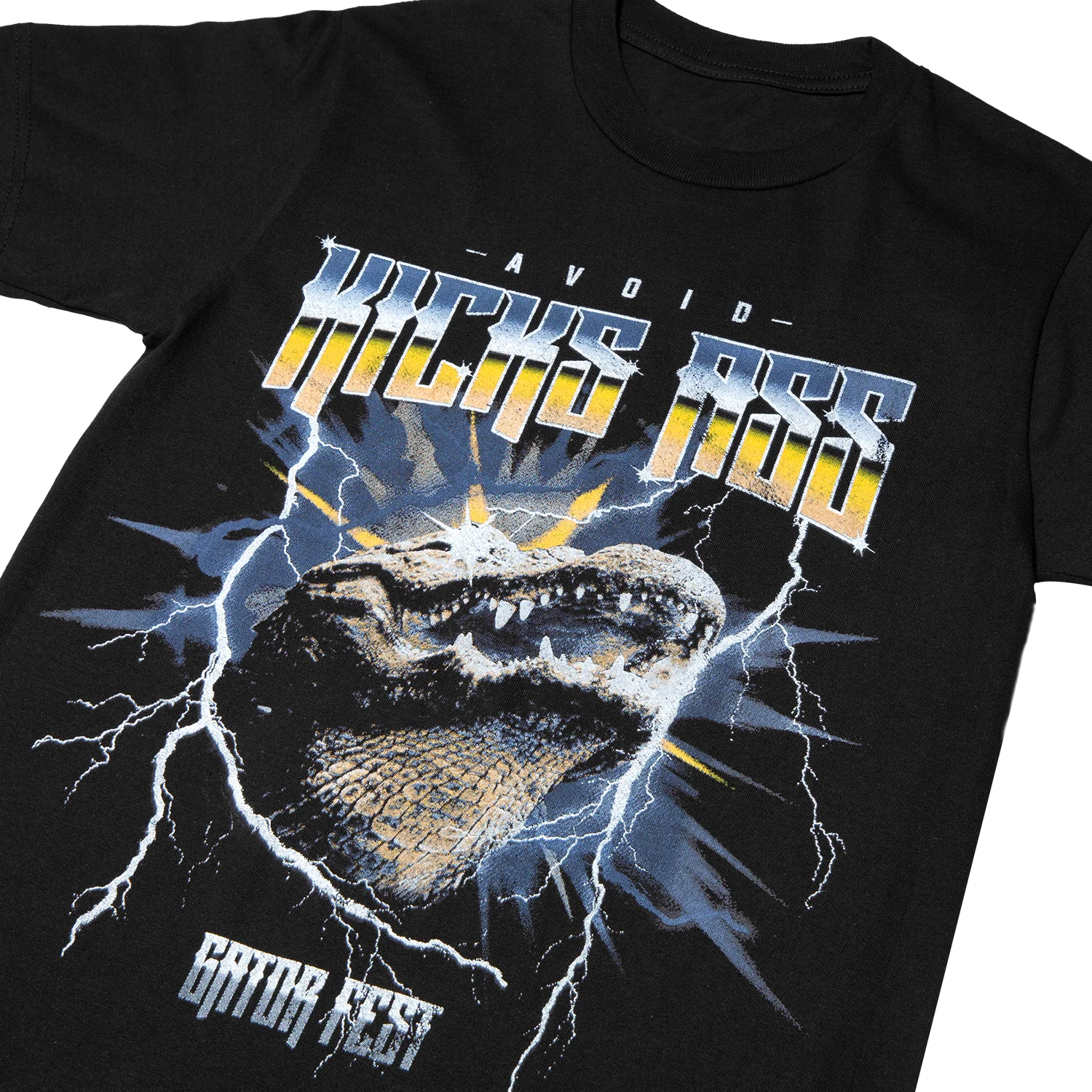 AVOID - Gator Fest Black Tee - Image 4