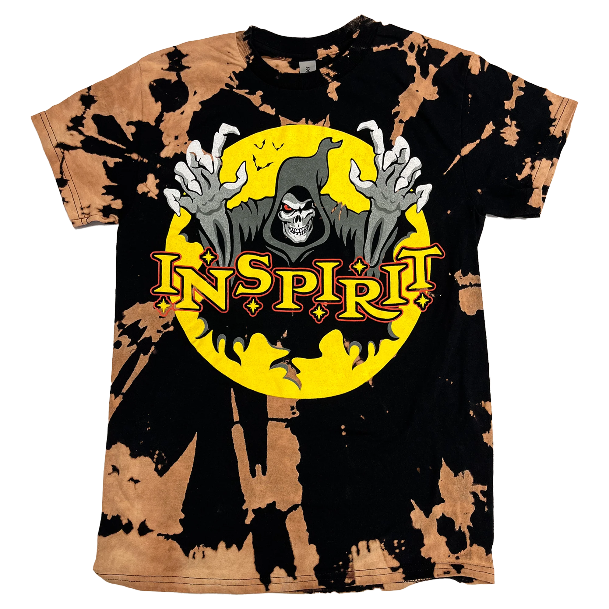 Inspirit - Halloween Tee - Bleach Dye