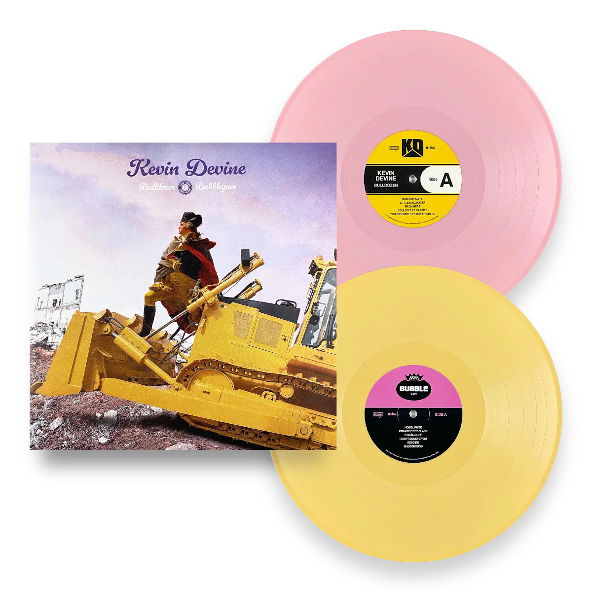 Kevin Devine - Bubbledozer T-Shirt AND Bubblegum + Bulldozer 2xLP Bundle - Image 3
