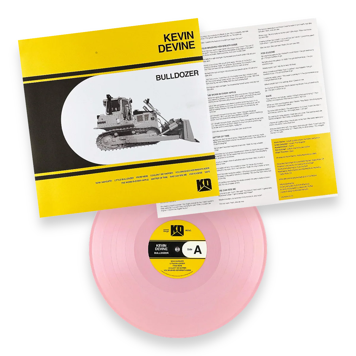Kevin Devine - Bulldozer + Bubblegum Pink and Yellow 2xLP - Image 3