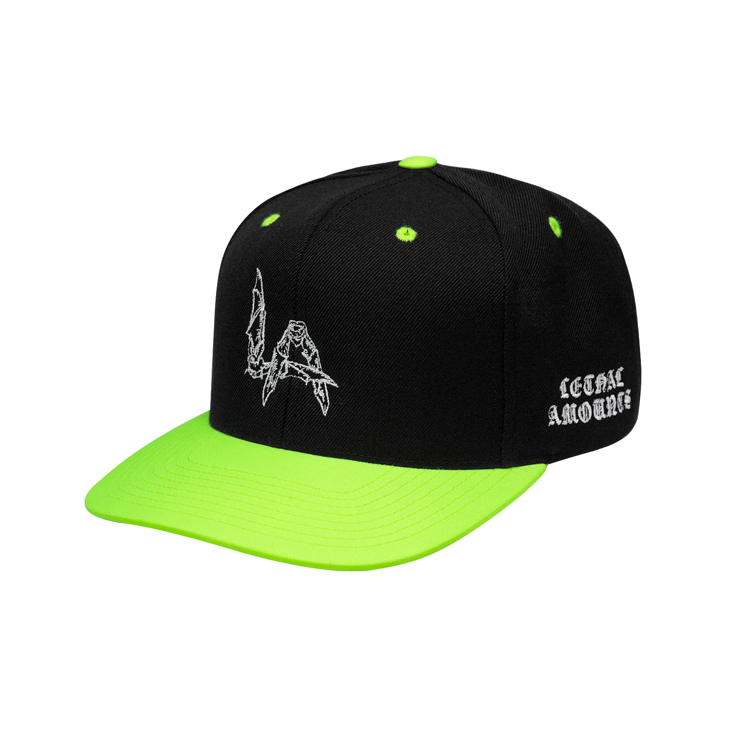 Lethal Amounts - LA Bat Snapback - White Embroidery