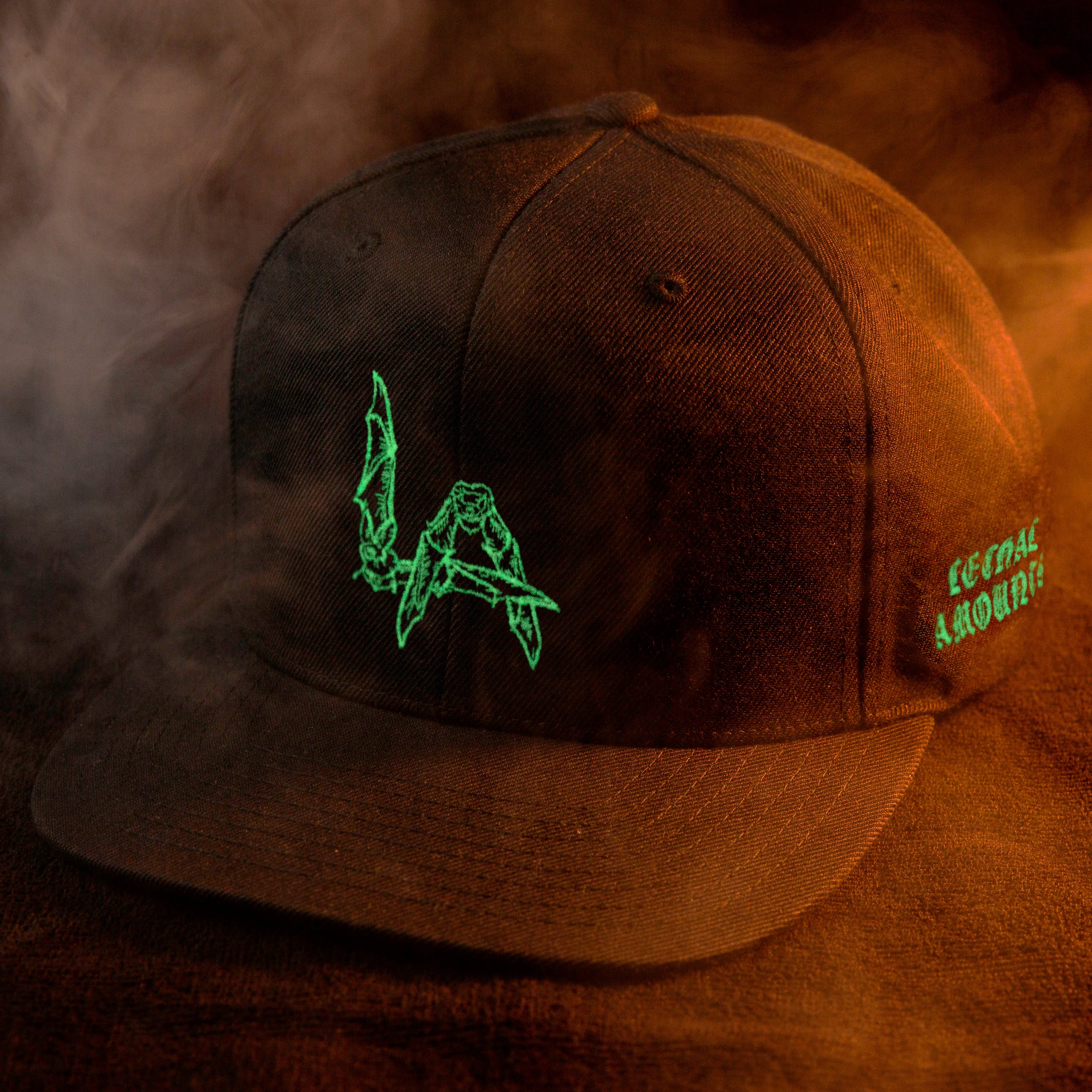 Lethal Amounts - LA Bat Snapback - Glow In The Dark Embroidery - Image 2