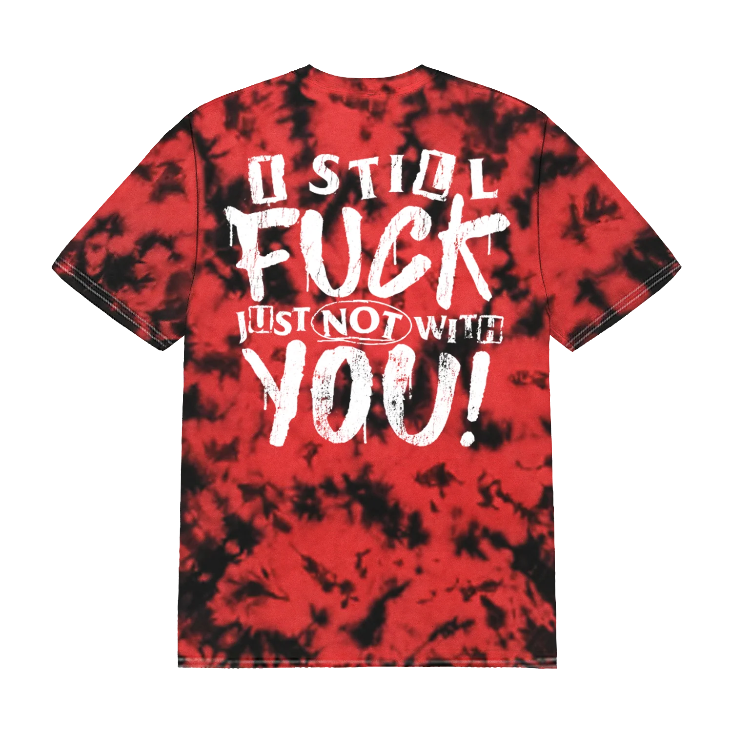 Many Eyes - Combust Red & Black Tie-Dye Tee - Image 2