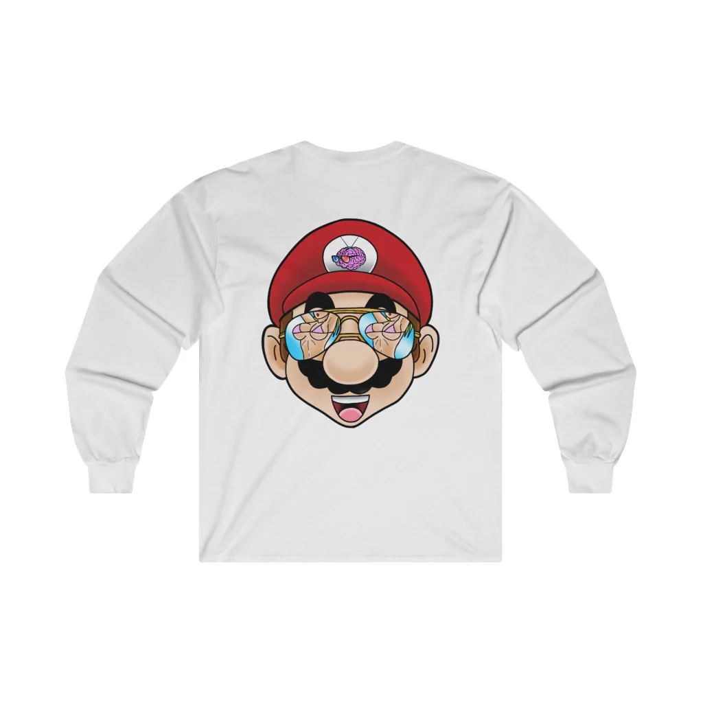 NerdyVision - Beach Browsing Plumber Long Sleeve - Image 3