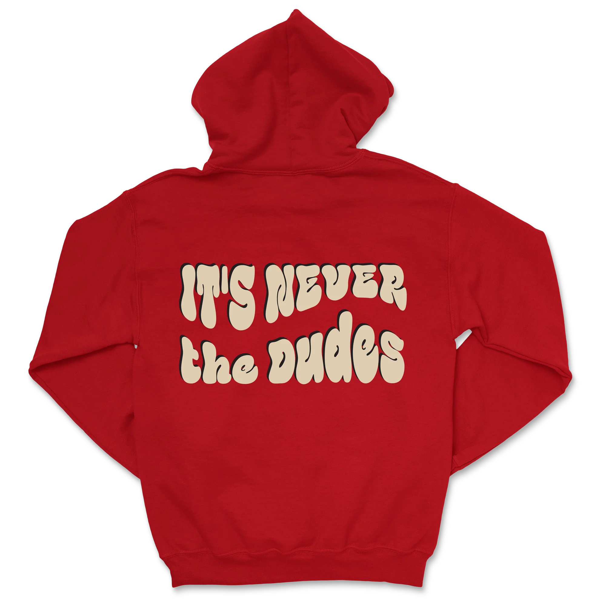 Never The Dudes Hoodie - Red - Image 3