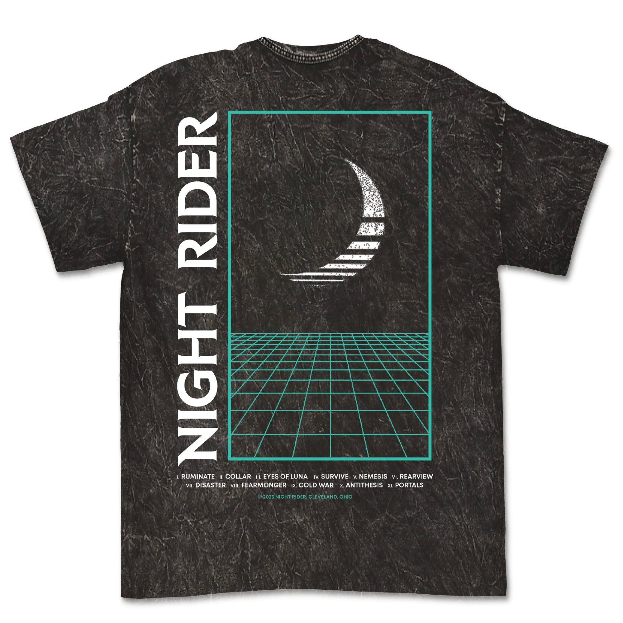 Night Rider - Logo Mineral Wash T-Shirt - Image 3