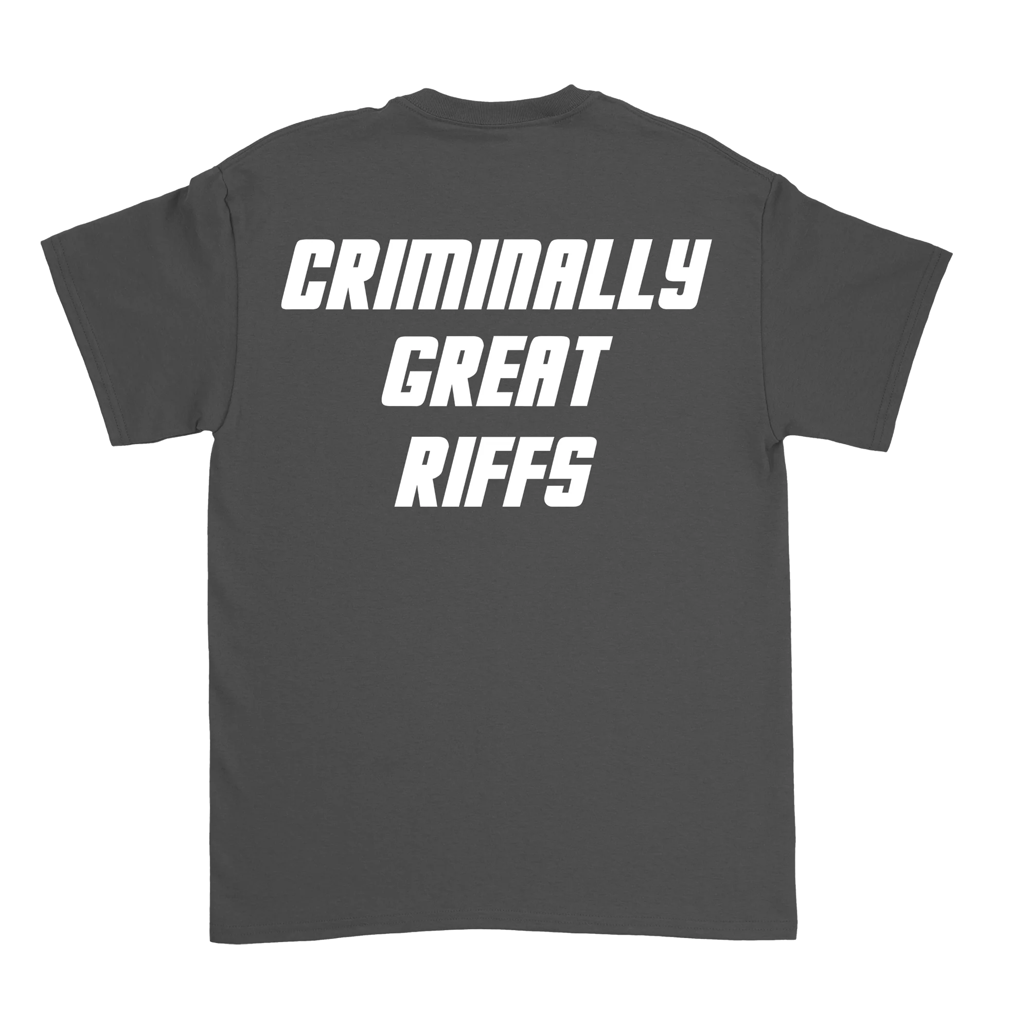 Nuclear Power Trio - Criminally Great Riffs T-Shirt - Image 3