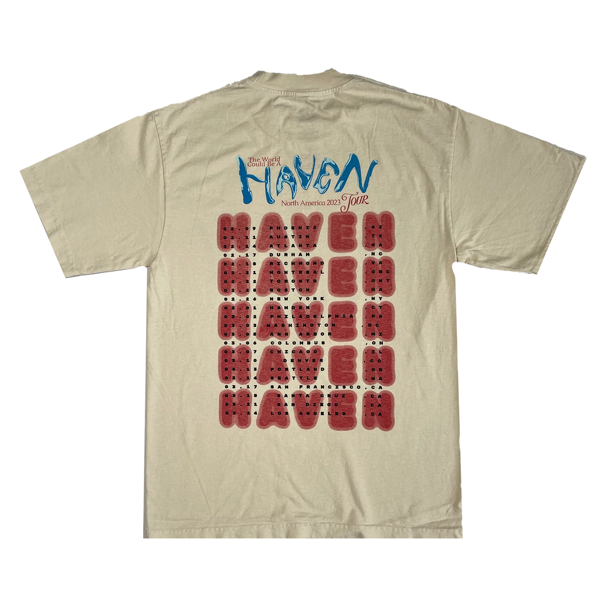 Haven Tour T-Shirt - Cream - Image 3