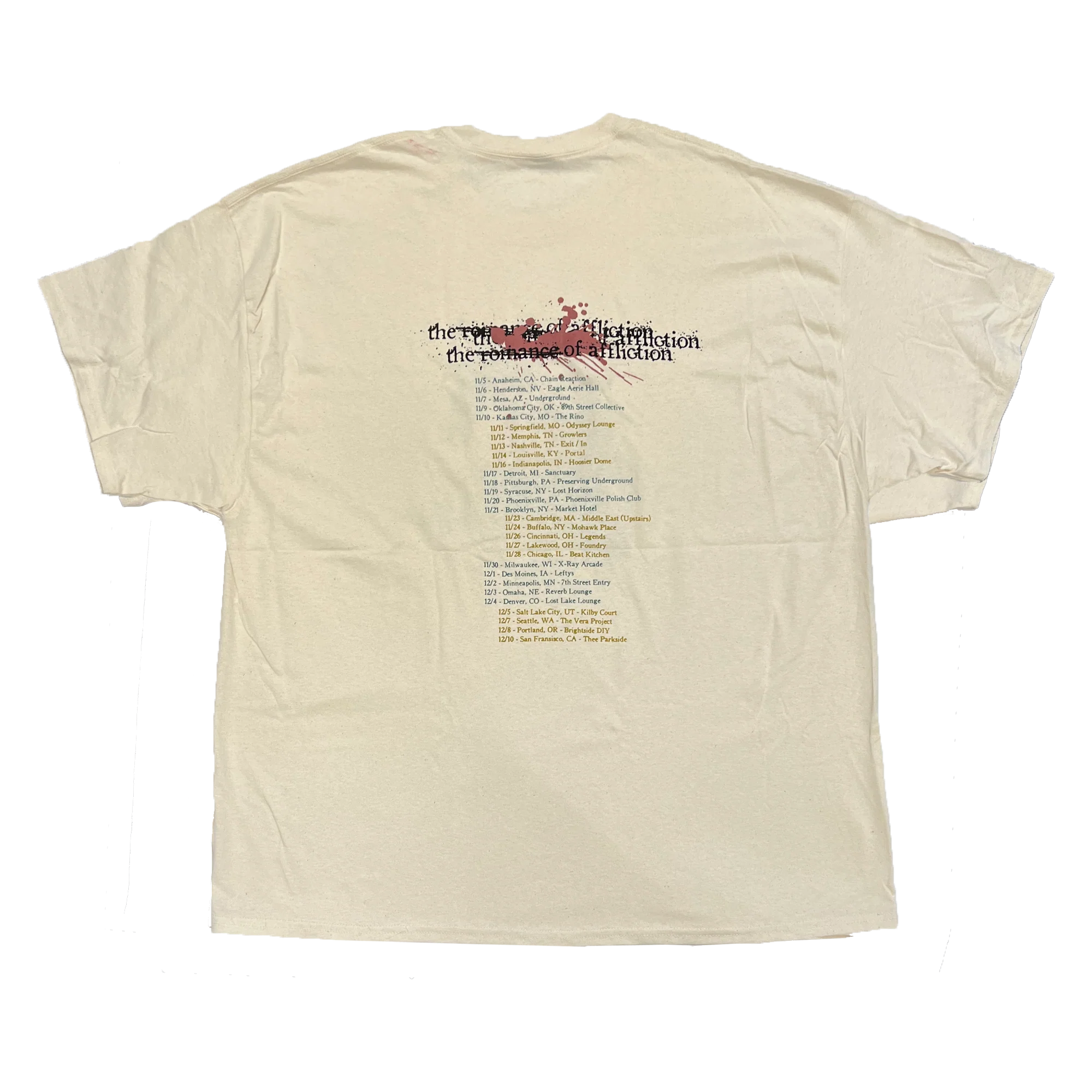 SeeYouSpaceCowboy - Romance of Affliction Tan Tour Shirt - Image 2