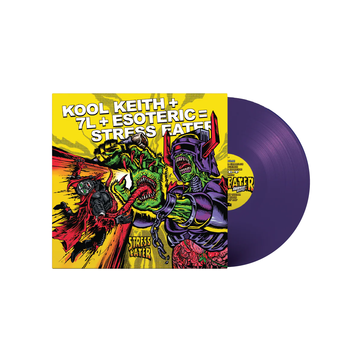 Stress Eater (Kool Keith x CZRFACE):  'Everybody Eats!' Purple Vinyl LP (Limited Edition Jacket Art)