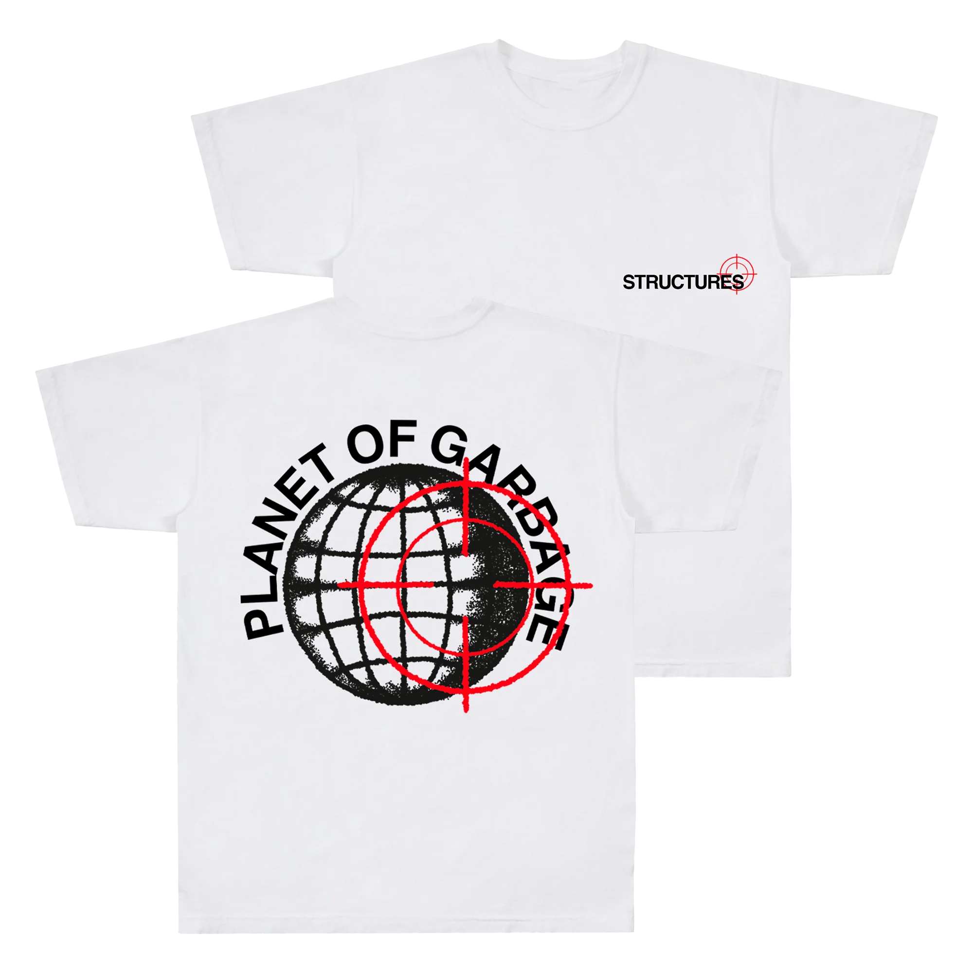 Structures - Planet of Garbage White Shirt