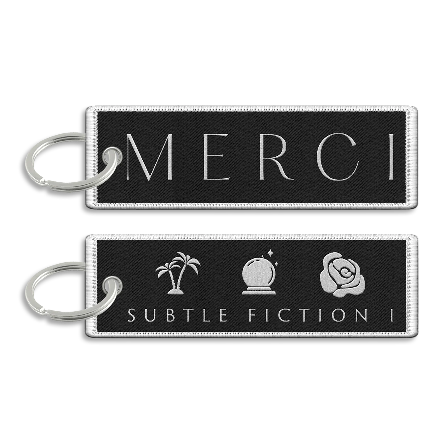 Merci - Subtle Fiction I Embroidered Keychain