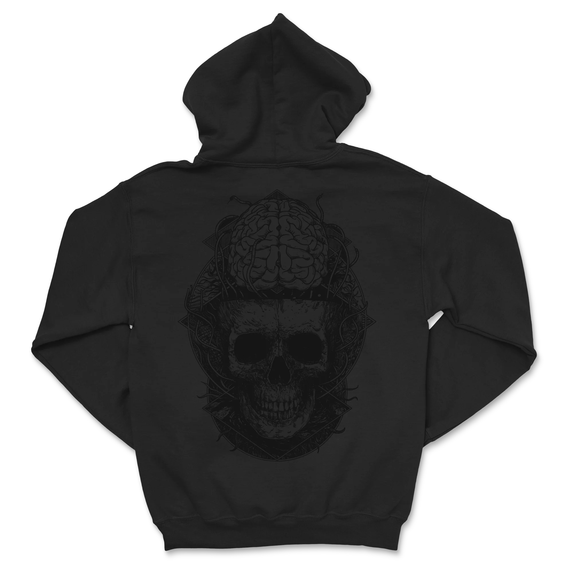 SAUL - Black on Black Hoodie - Image 3