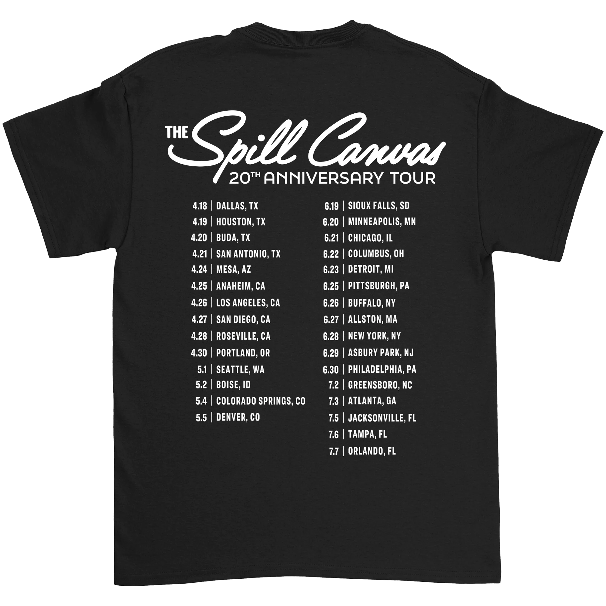 The Spill Canvas - Tour Tee - Image 3